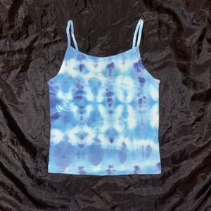 Blue Tie-Dye Women's Tank Top